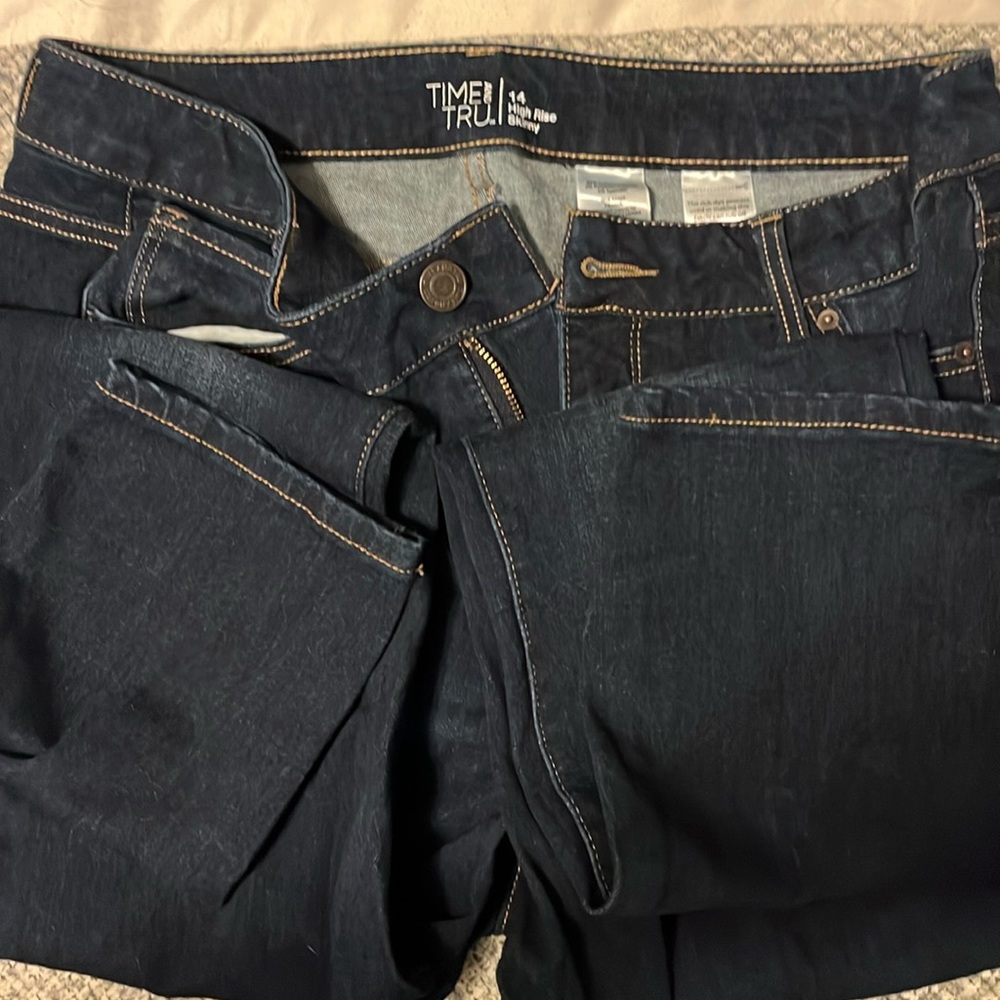 Time and Tru High Rise Skinny Jeans Size 14